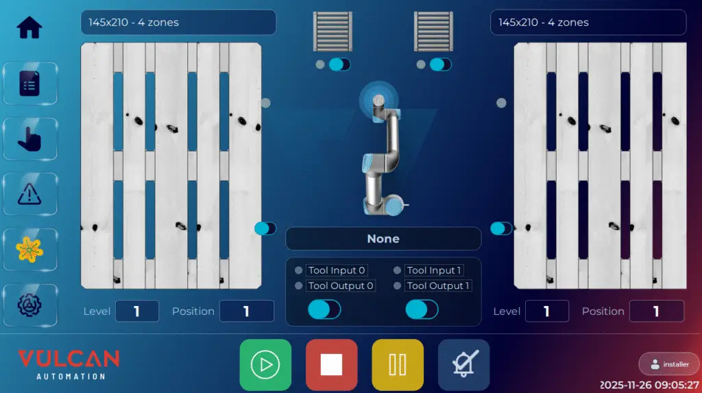 HMI-supported pallets